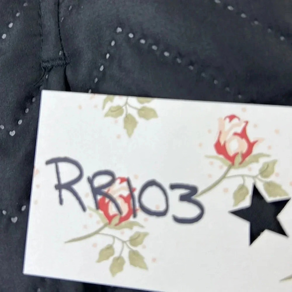 Gymboree Girls Black quilted jacket with faux  shearling collar - Picture 7 of 7